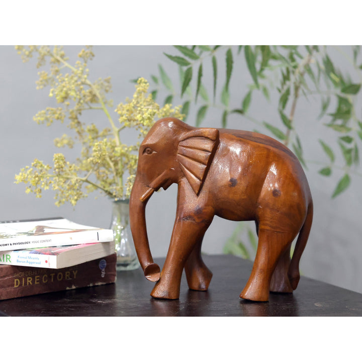 Lofty Wooden Elephant Animal Figurine
