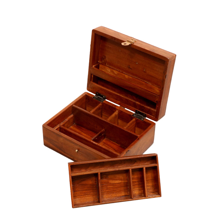 Two-compartment Jewellery Box Wooden Box