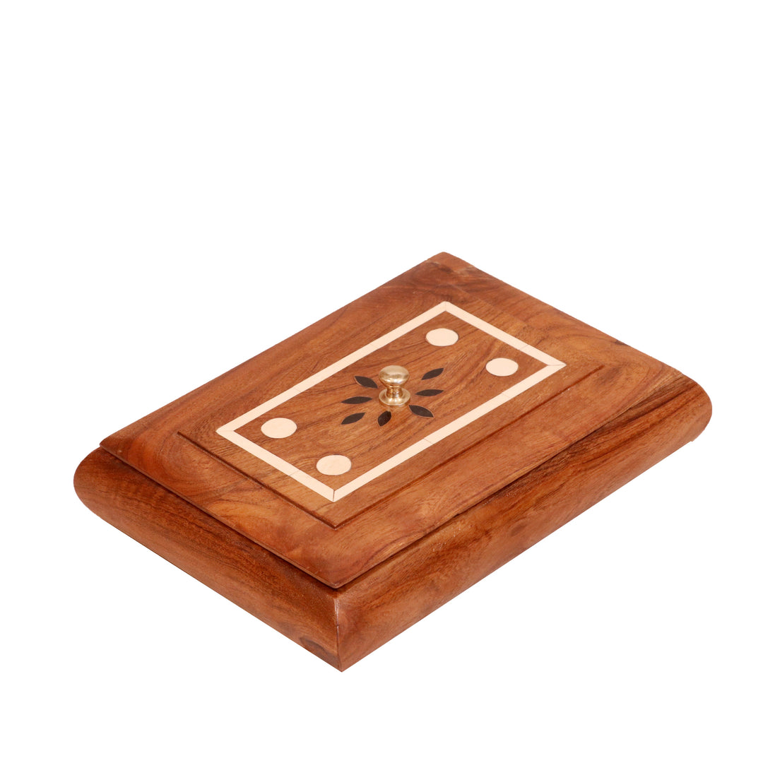 Beautiful Multi Slots Handmade Inlay Designed Handy Wooden Box for Home Wooden Box