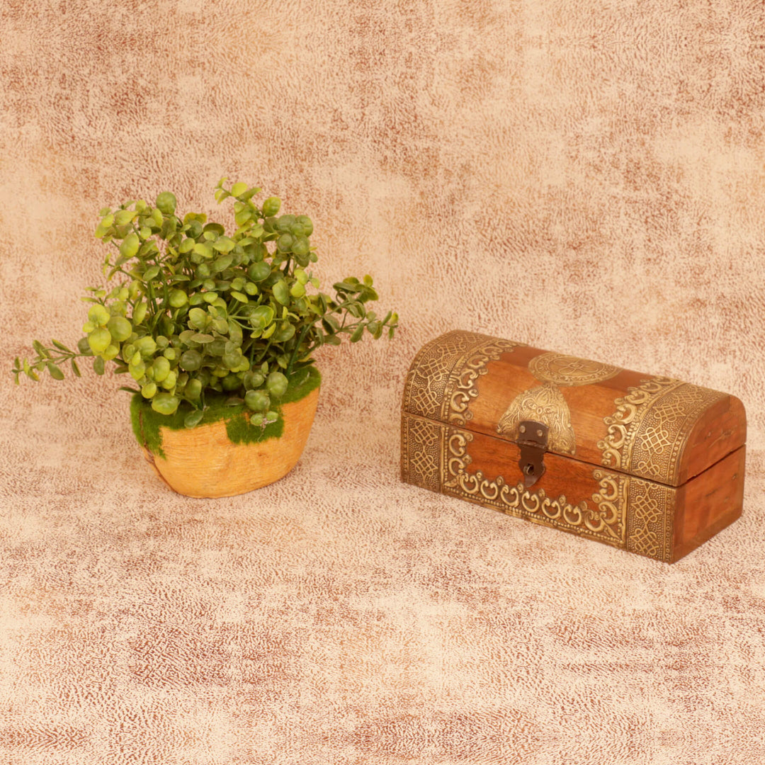 Half Round Brass Box Wooden Box