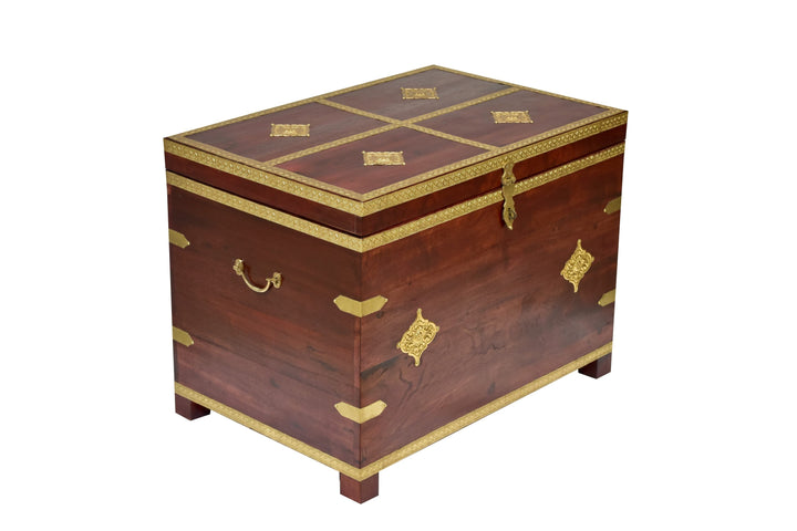 Stylishly Trimmed Wooden Sanduk Wooden Box