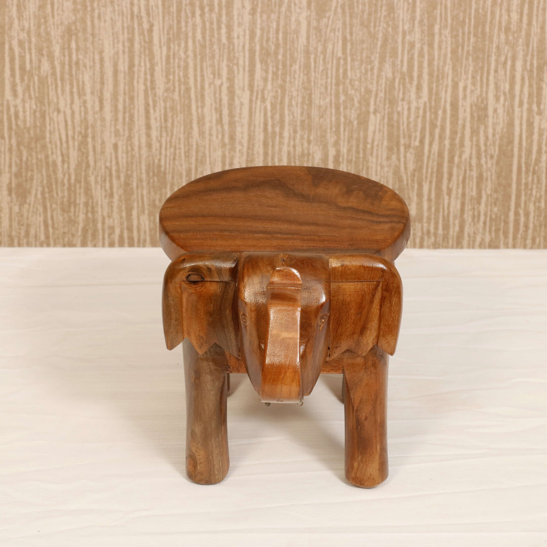 Southern Classic Wooden Tone Elephant Table Stand Animal Figurine