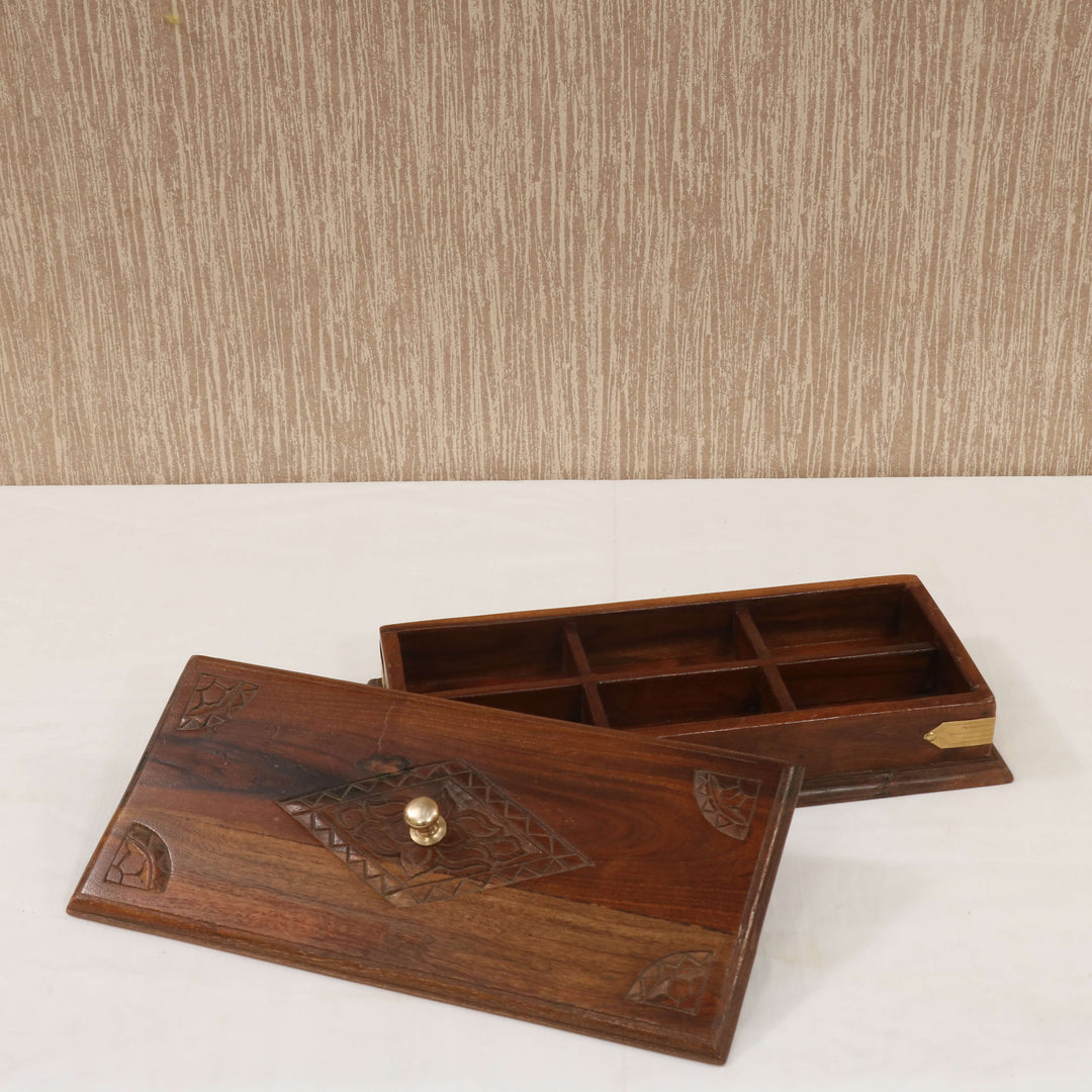 Rustic Wooden Box Carved Wooden Box