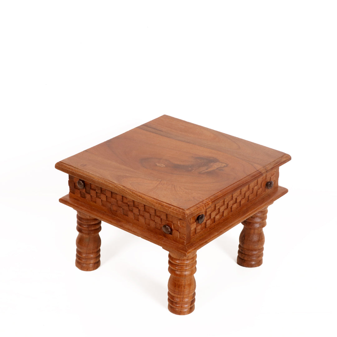 Wooden weaved style carved bajot Bajot