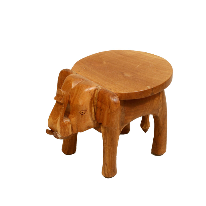 Southern Classic Wooden Tone Elephant Table Stand Large (12 x 17 x 12 Inch) Animal Figurine