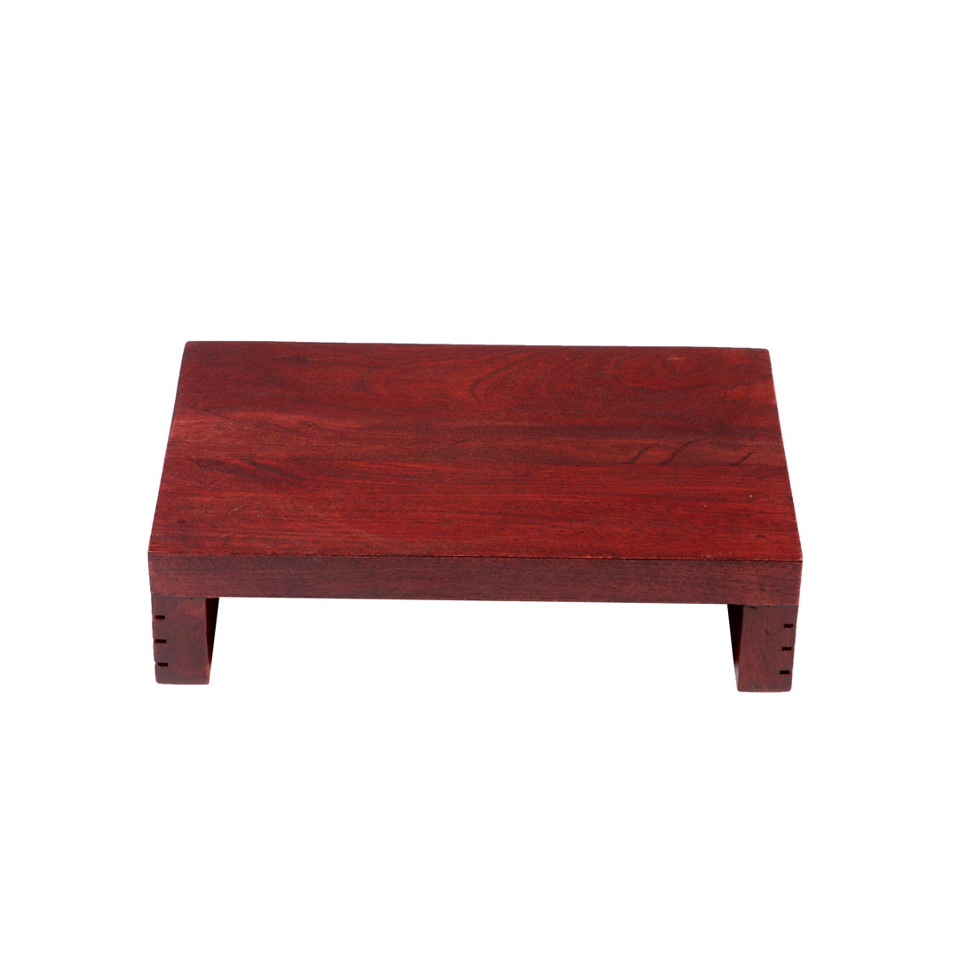 Ridged Sides Wooden Bajot (Mahogany Touch) Bajot