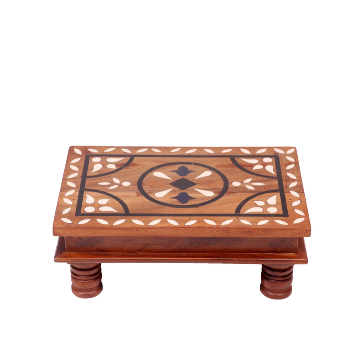 Classical Inlay Small Teak Bajot Bajot