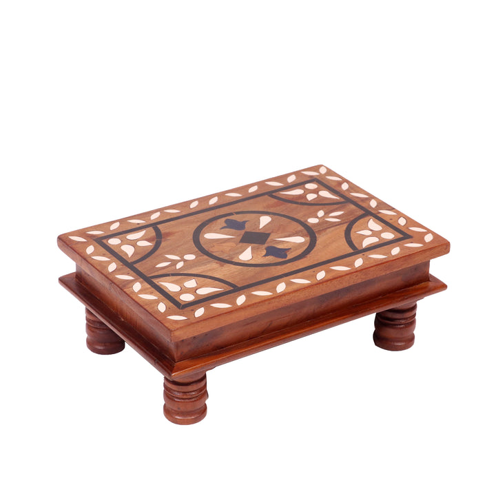 Classical Inlay Small Teak Bajot Bajot