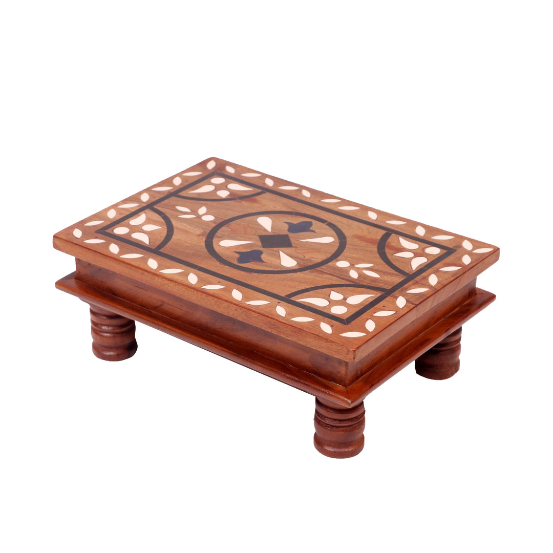 Classical Inlay Small Teak Bajot Bajot