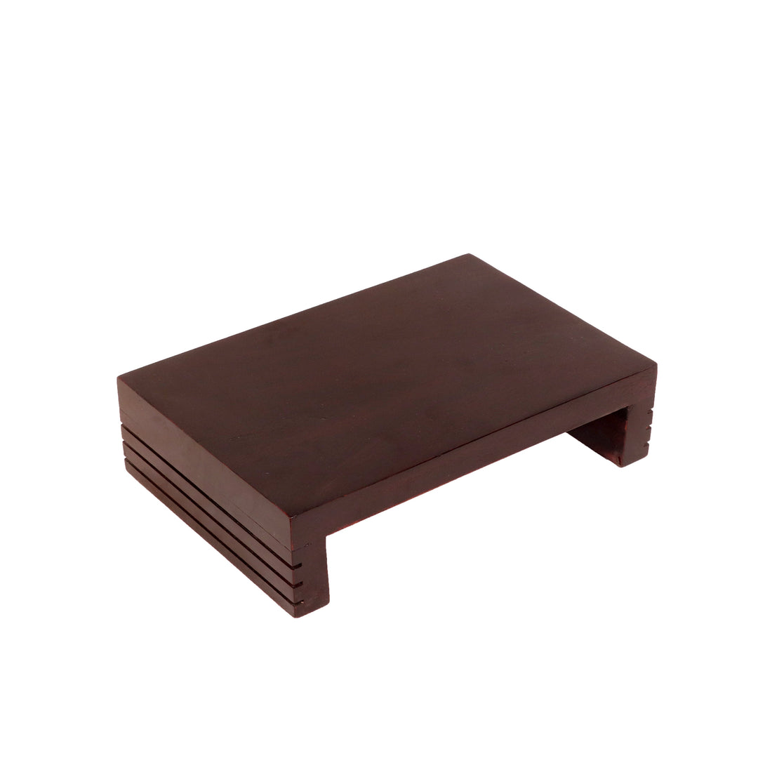 Ridged Sides Wooden Bajot (Dark Touch) Bajot