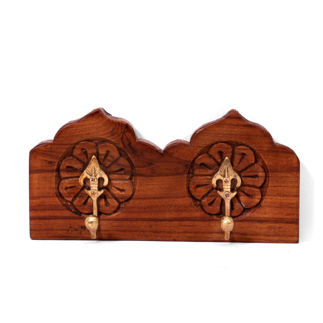 Double Premium Wooden Brass Hook Hook
