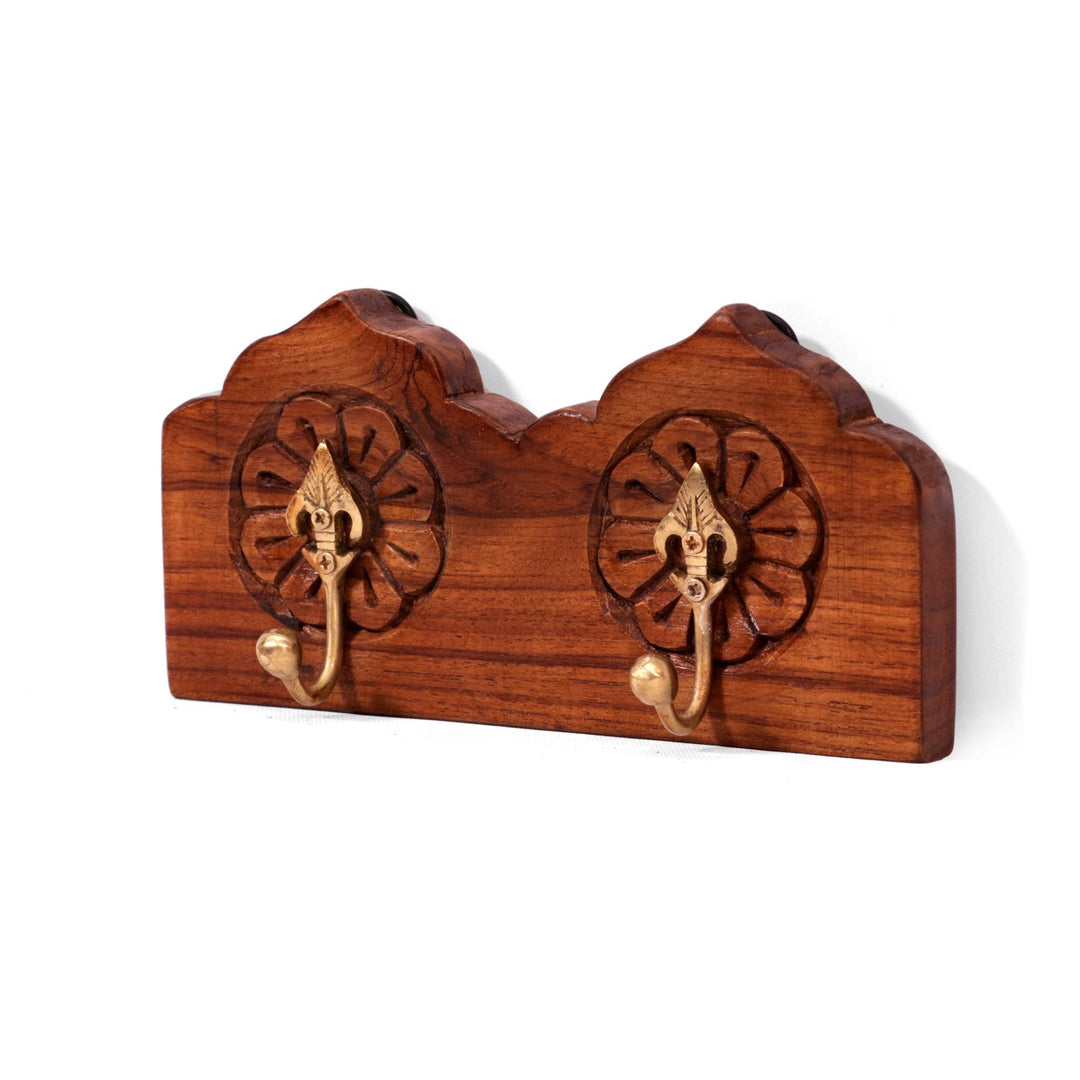 Double Premium Wooden Brass Hook Hook