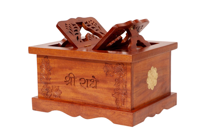 Wooden Religious Book Holder + Storage Sanduk Wooden Box