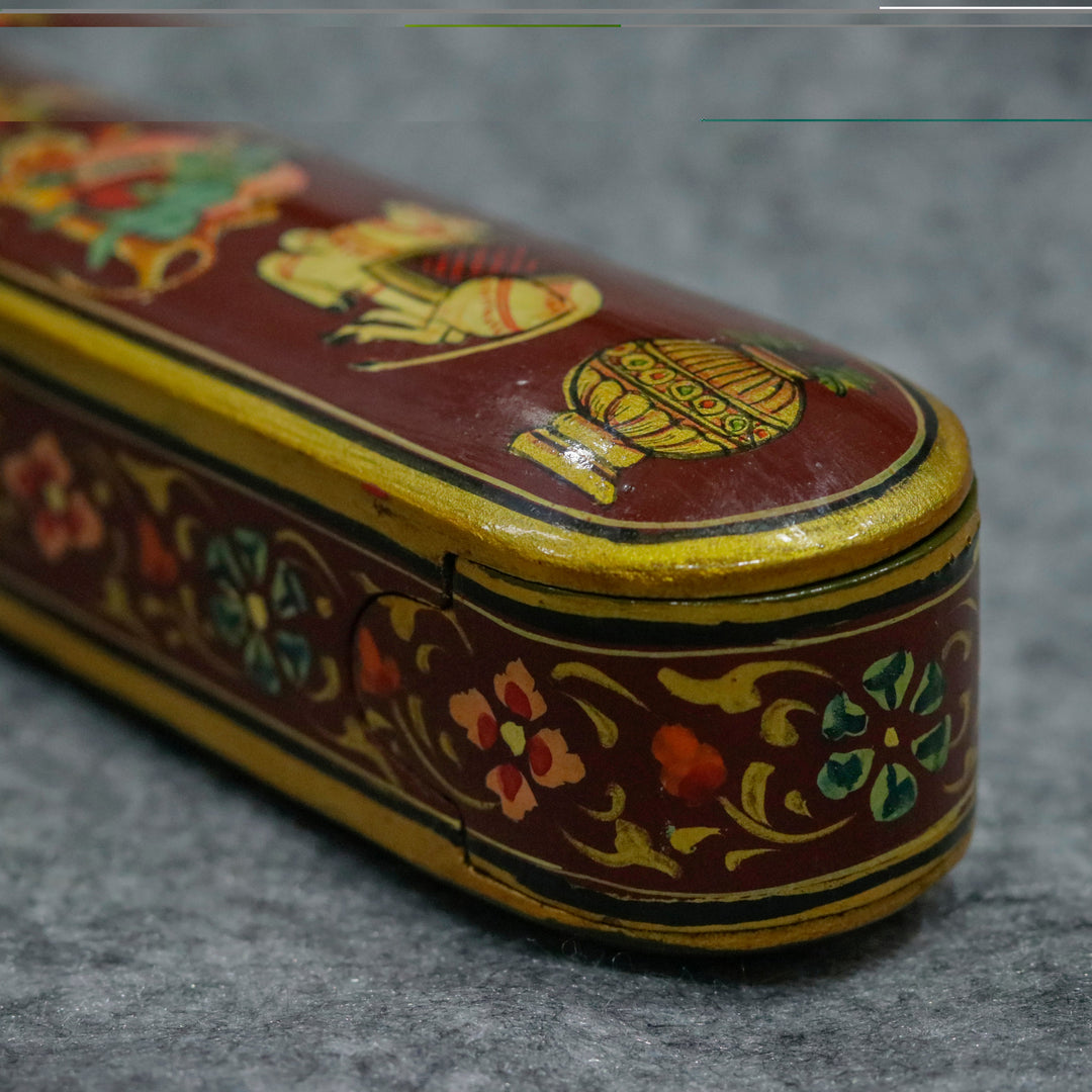Classic Indian hand painted premium pen pencil Box Wooden Box