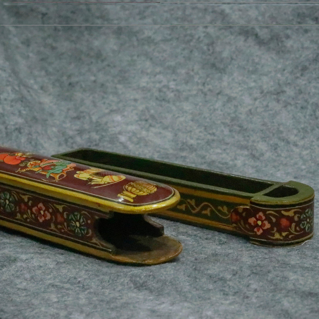 Classic Indian hand painted premium pen pencil Box Wooden Box