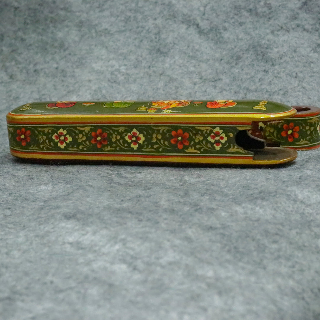 Artisan-Crafted Pen &amp; Pencil Box: Traditional Indian Hand-Painted Elegance Wooden Box