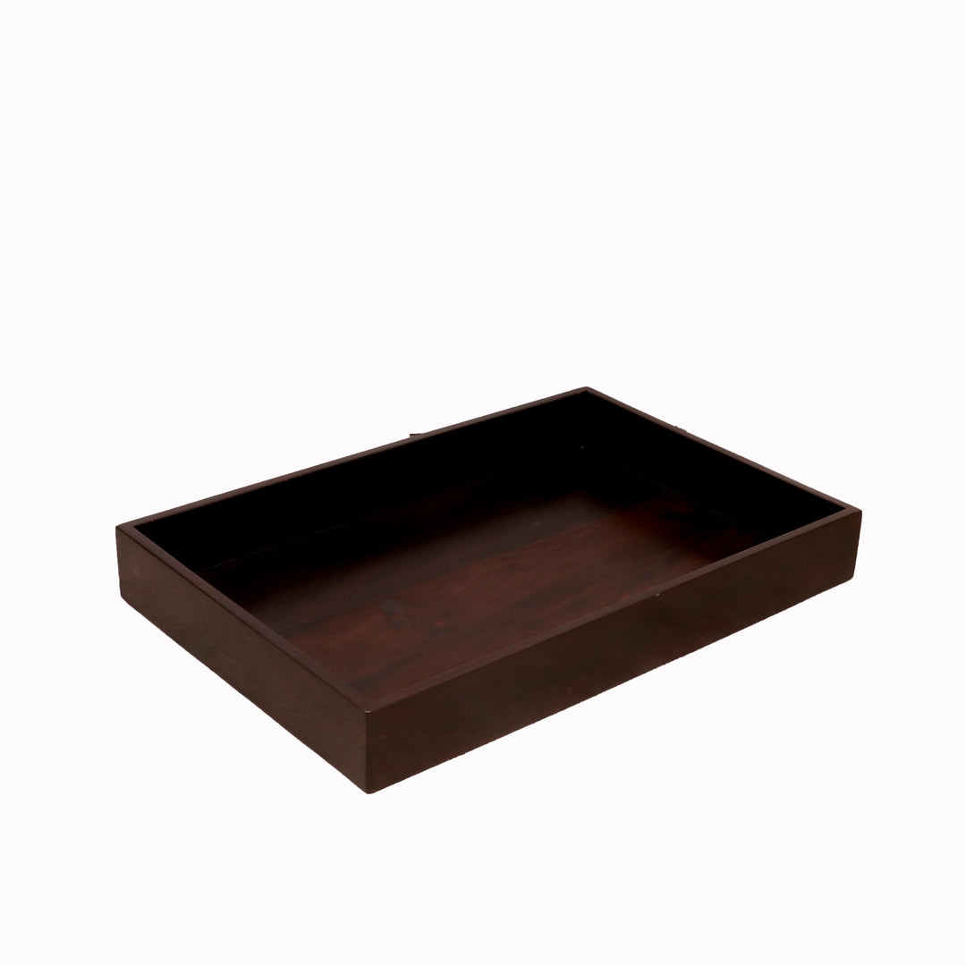 Sophisticated Rectangular Wooden Tray Tray