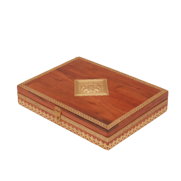 Slim Brass Box Wooden Box