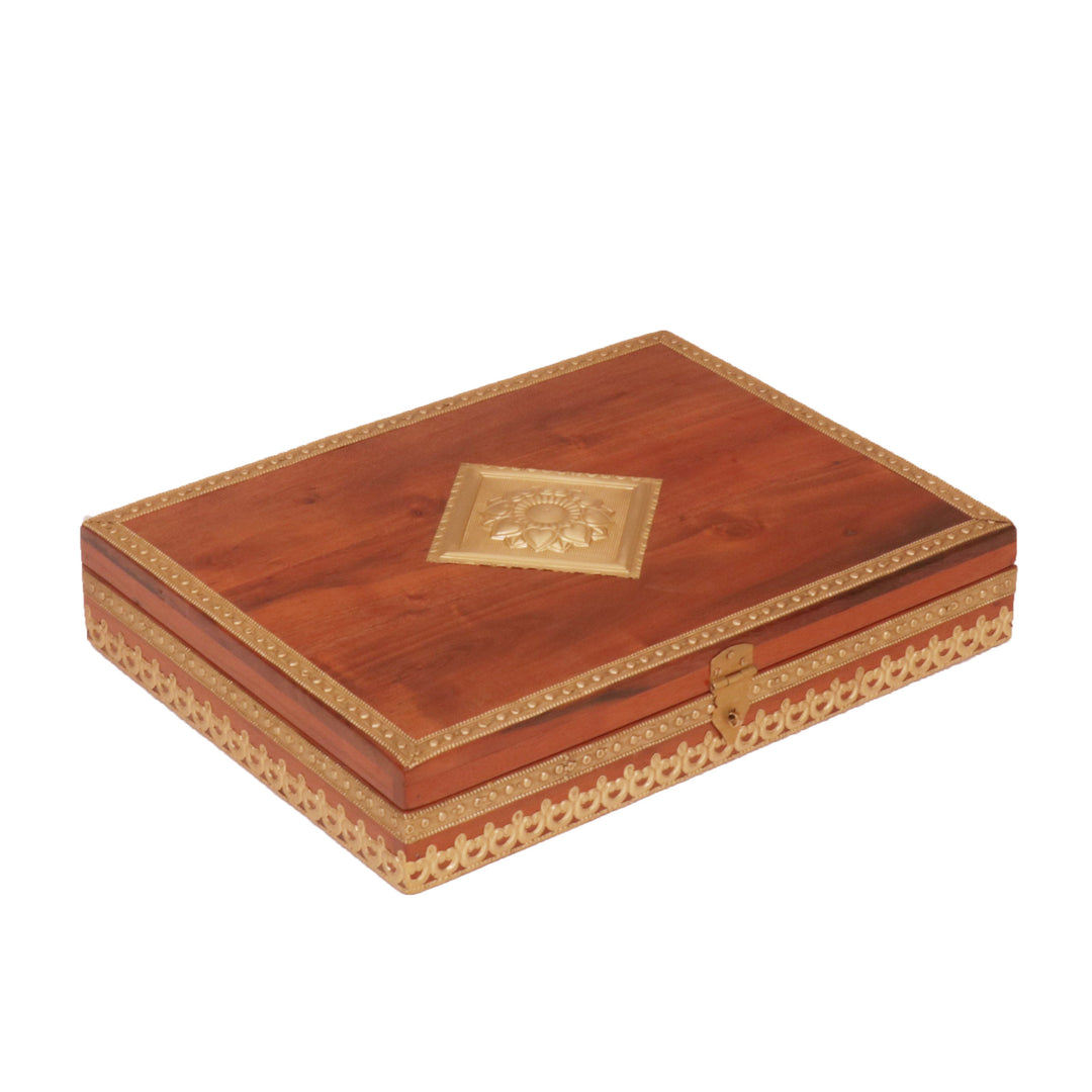 Slim Brass Box Wooden Box