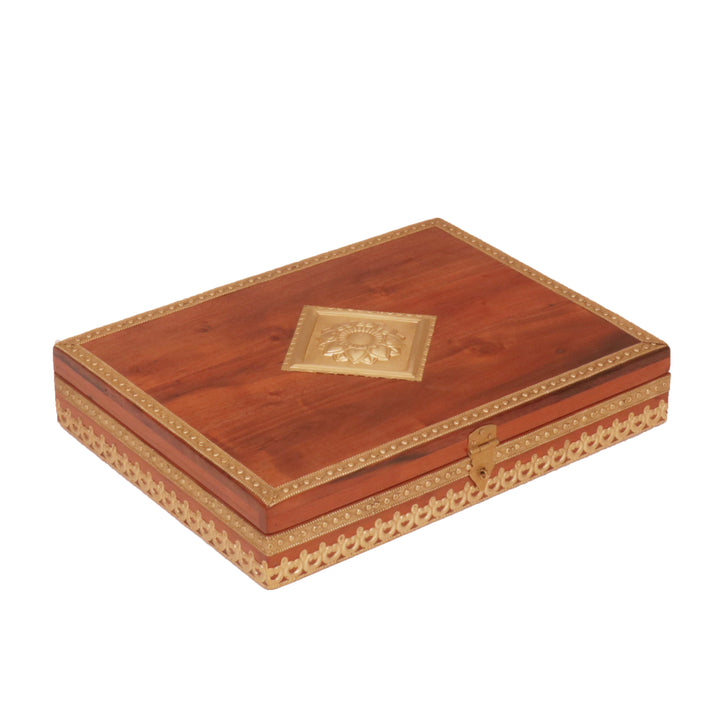 Slim Brass Box Wooden Box