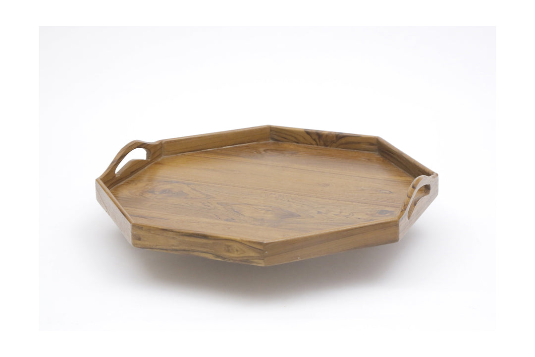Hexagon Solid Wood Tray Set Tray