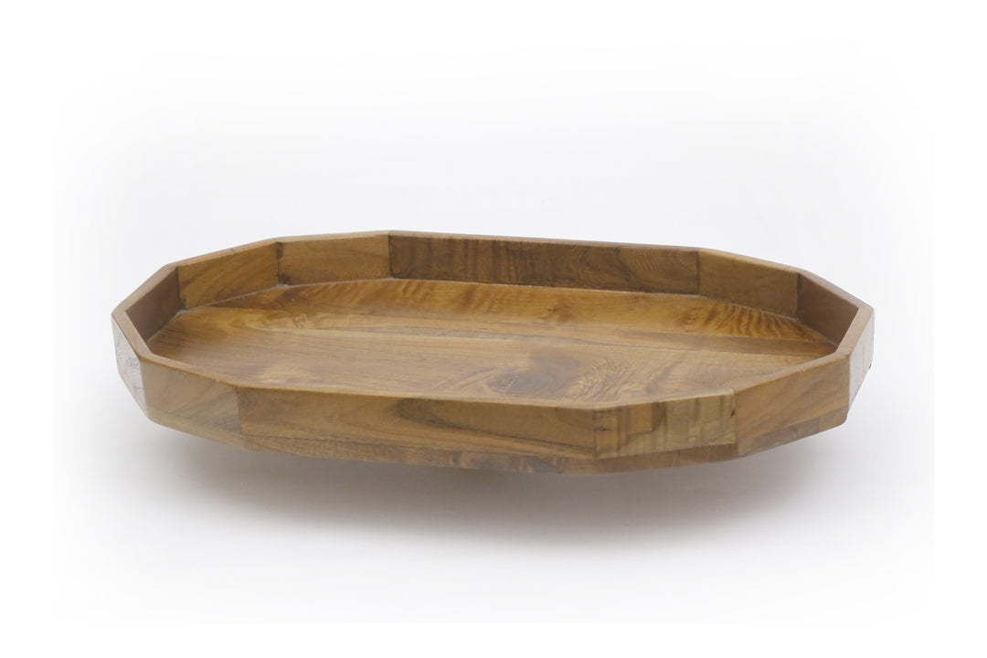 Octagonal Wooden Tray Set Tray