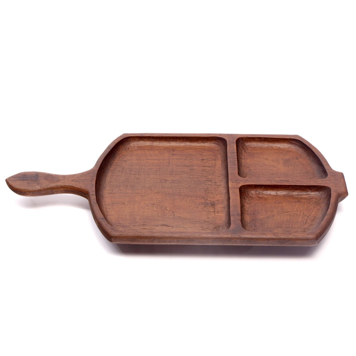 Pan Shaped Wooden Tray Platter