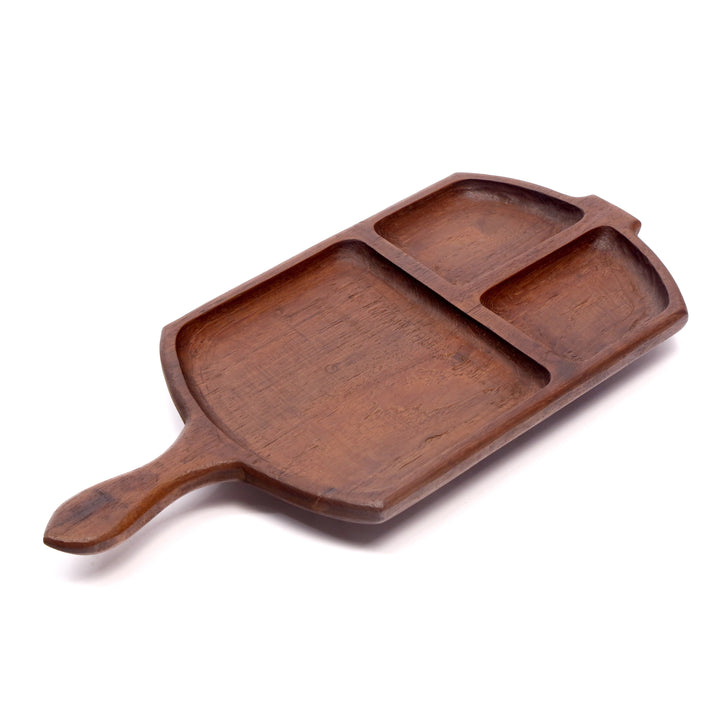 Pan Shaped Wooden Tray Platter