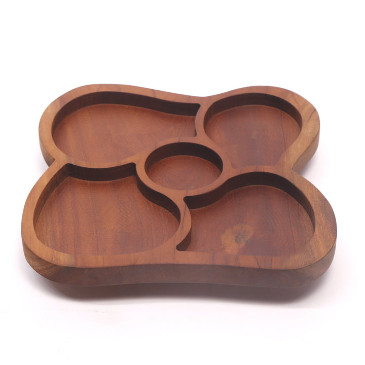 Melding Circles Wooden Platter Platter