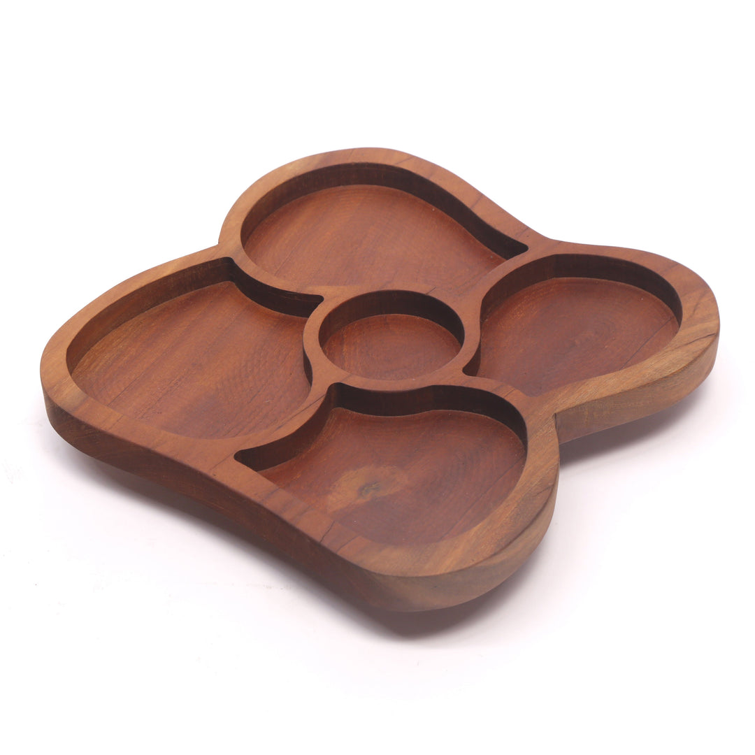 Melding Circles Wooden Platter Platter