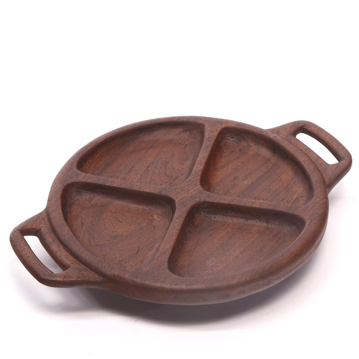 Wheel Shaped Wooden Tray Platter
