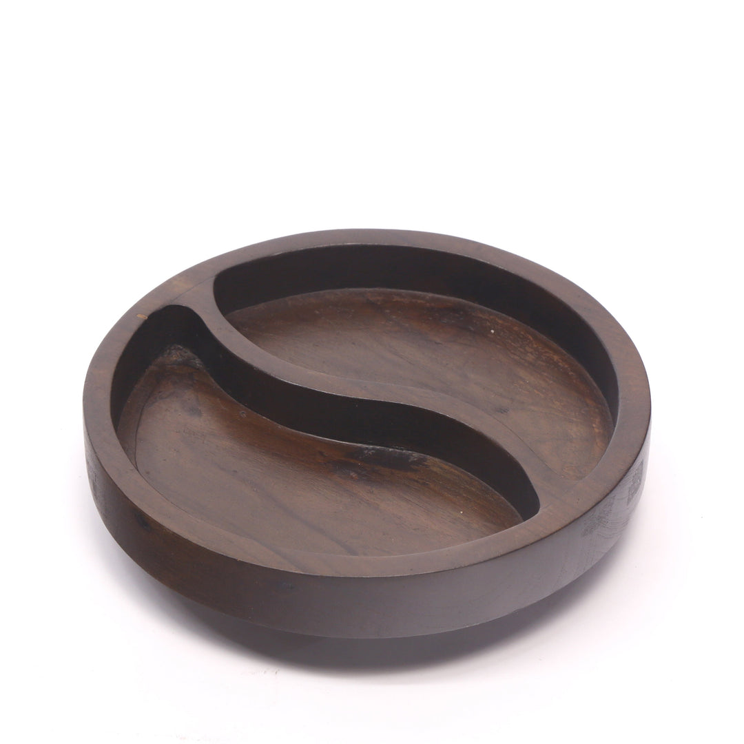 Wooden Wave Round Platter Platter