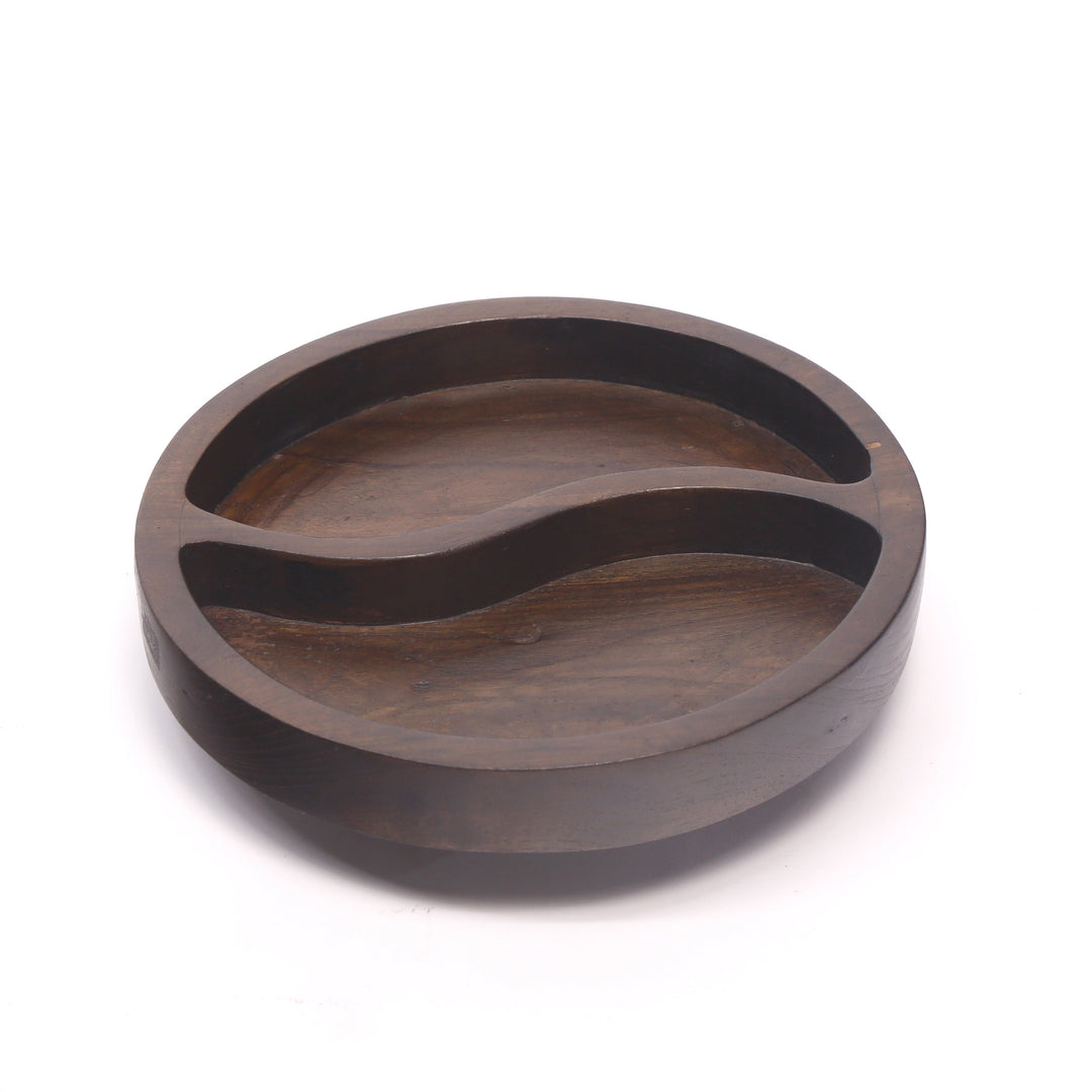 Wooden Wave Round Platter Platter