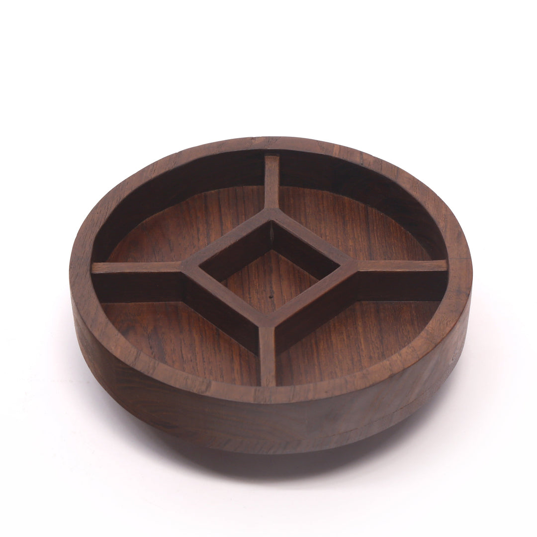 Rounded Wooden Platter Platter