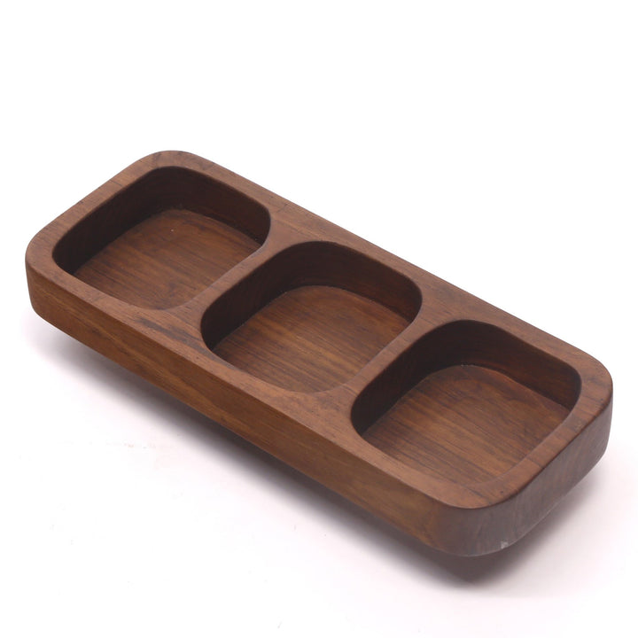 Multi-slot Wooden Tray Platter