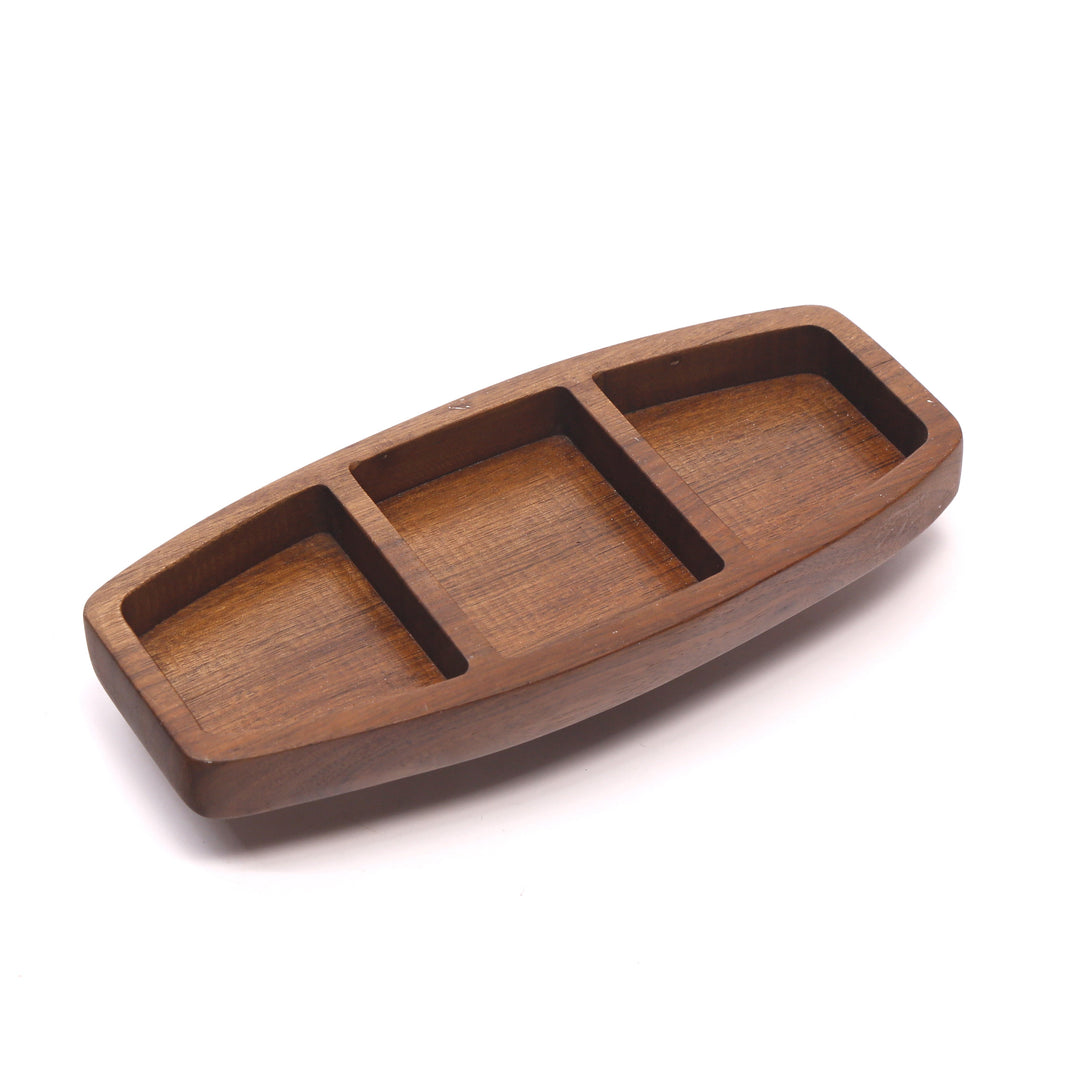 Three Compartment Wooden Platter Platter