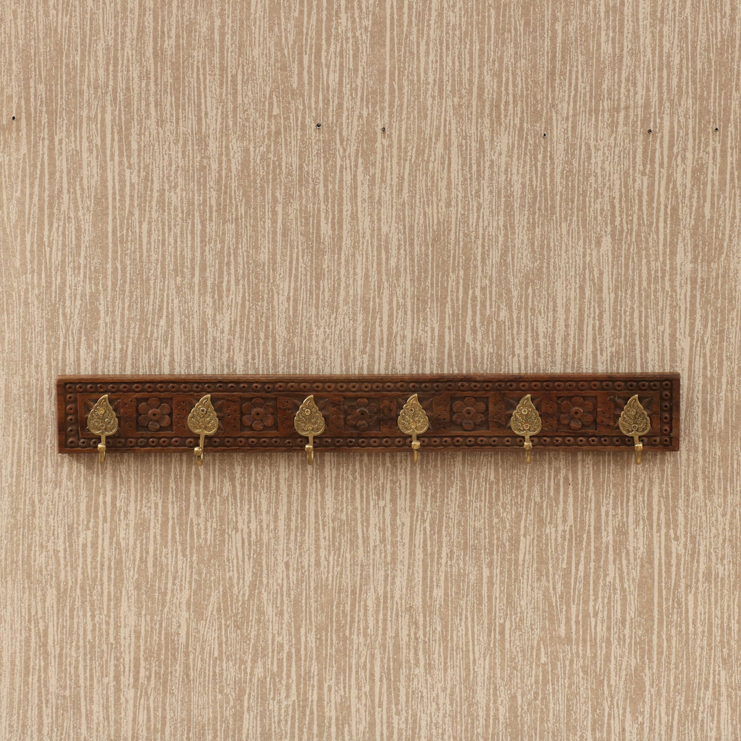 6 Hook Wooden Carved Cloth Hook Hook