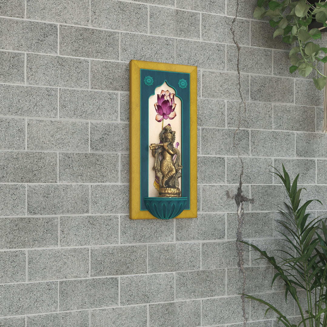 Sacred Bloom: Divine Hand with Lotus Wall Art Wall Decor