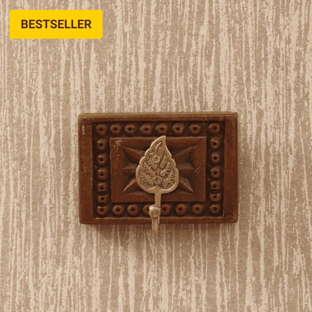 Single Hook Wooden Carved Cloth Hook Default Title Hook