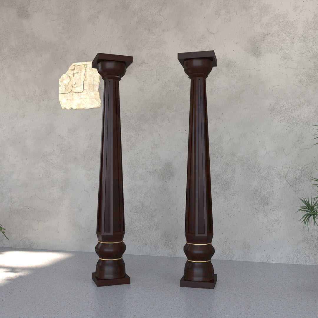 Handcrafted Heritage Pillar - Ornate Indian Architecture Pillar
