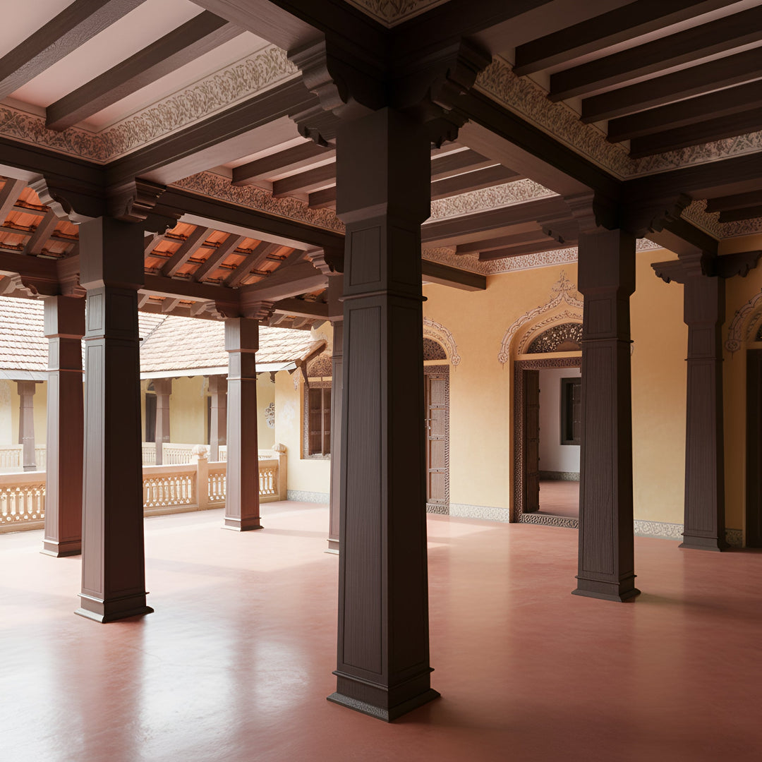 Handcrafted Heritage Pillar - Traditional Indian Design Pillar