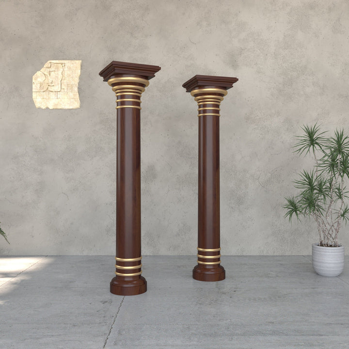 Handcrafted Heritage Pillar - Classic Indian Craftsmanship Pillar